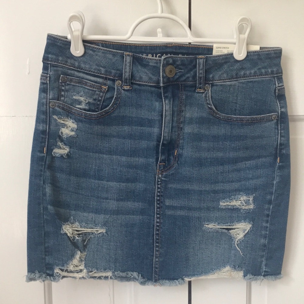 AMERICAN EAGLE denim skirt 8 long
